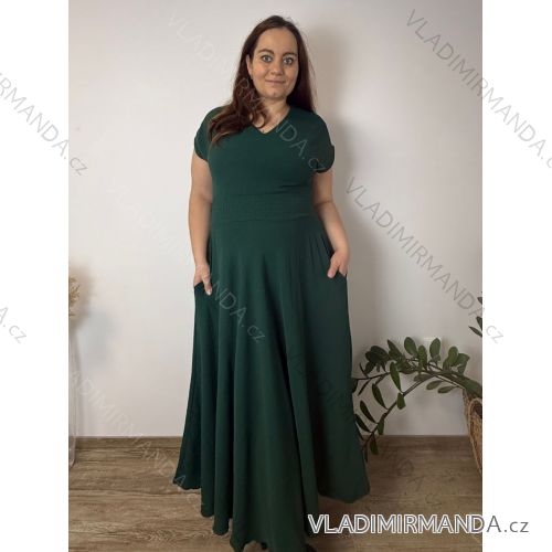 Übergroßer gestrickter Langarmpullover für Damen (S/M EINHEITSGRÖSSE) ITALIAN FASHION IMSN2416125  dunkler Smaragd