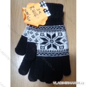 Handschuhe gestrickt schwarz Damen schwarz JIALONG R4141

