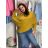Übergroßer Pullover mit schrägen langen Ärmeln für Damen in Übergröße (48/50/52 EINHEITSGRÖSSE) ITALIAN FASHION IM424509XL