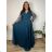 Elegantes Abendkleid, elegante Damenmode (Einheitsgröße S/M), italienische Mode, FMPCH269417/DUR 5XL modrá petrolejová