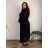 Langes Chiffon-Kurzarmkleid für Damen (S/M ONE SIZE) ITALIAN FASHION IMWGM23456  Wein