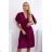 Langes lässiges Kurzarm-Damenkleid, übergroß (42/44/46 Einheitsgröße) ITALIENISCHE MODE IMD2525370