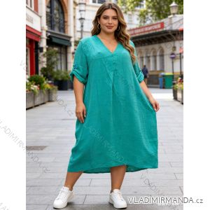 Sommerkleid oval Kurzarm Damen Übergröße (50/52/54 Einheitsgröße) ITALIAN FASHION IM425011