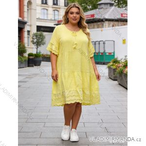 Sommerkleid oval Kurzarm Damen Übergröße (50/52/54 Einheitsgröße) ITALIAN FASHION IM425011