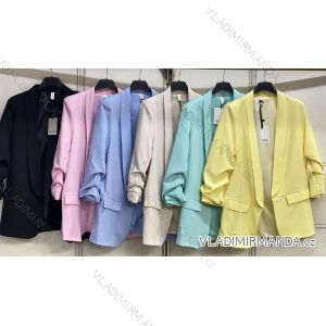 Ärmellose Jacke mit langen Ärmeln (uni sl) ITALIENISCHE Mode IMC17326