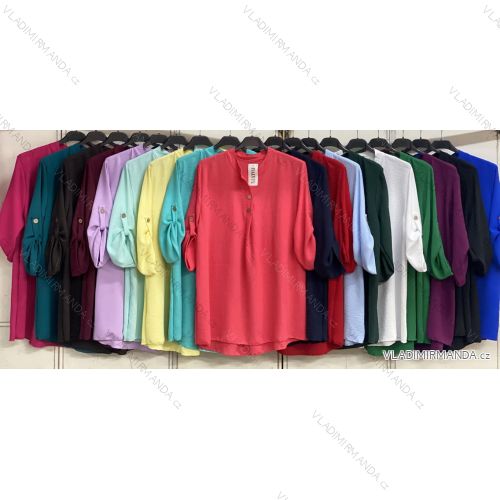 Kurzärmliges Sommer-Hemdkleid für Damen (L/XL EINHEITSGRÖSSE) ITALIAN FASHION IMC23172