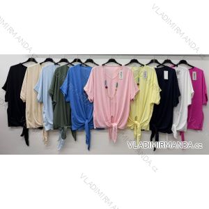 Sommerkleid oval Kurzarm Damen Übergröße (50/52/54 Einheitsgröße) ITALIAN FASHION IM425011