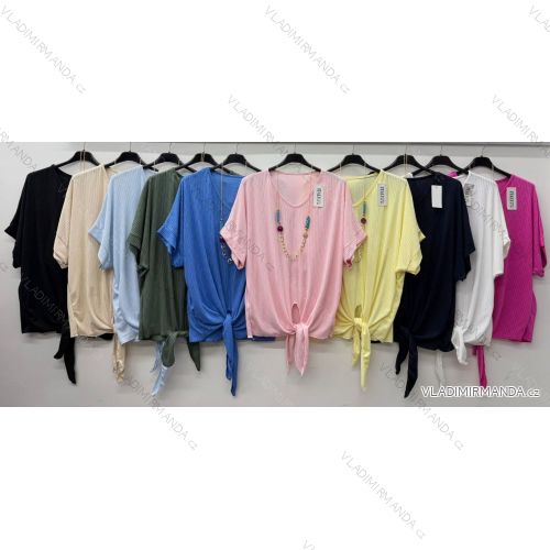 Sommerkleid oval Kurzarm Damen Übergröße (50/52/54 Einheitsgröße) ITALIAN FASHION IM425011