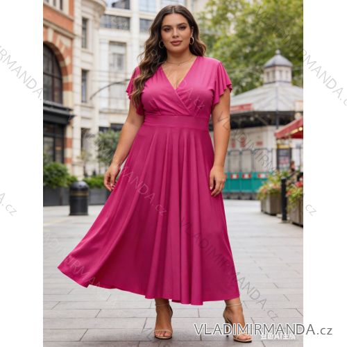 Sommerkleid oval Kurzarm Damen Übergröße (50/52/54 Einheitsgröße) ITALIAN FASHION IM425011