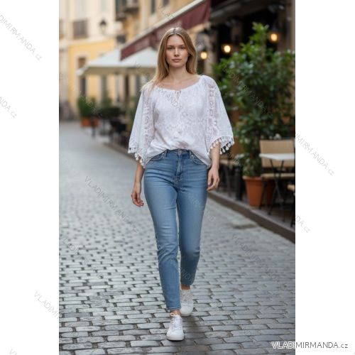 Elegante, lange Jogginghose für Damen (Einheitsgröße S/M/L) ITALIAN FASHION IMD23634