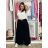 Kurzärmliges Sommer-Freizeitkleid für Damen (S/M/L EINHEITSGRÖSSE) ITALIAN FASHION IMWGB25022 S / M / L schwarz