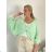 Leichter Kurzarmpullover für Damen (S/M/L ONE SIZE) ITALIAN FASHION IMWKK252585 S / M / L dunkelrosa