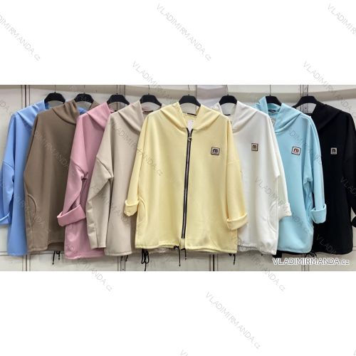 Ärmellose Jacke mit langen Ärmeln (uni sl) ITALIENISCHE Mode IMC17326