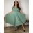 Sommerkleid oval Kurzarm Damen Übergröße (50/52/54 Einheitsgröße) ITALIAN FASHION IM425011 44/46/48 blaues Azurblau