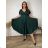 Sommerkleid oval Kurzarm Damen Übergröße (50/52/54 Einheitsgröße) ITALIAN FASHION IM425011 44/46/48 blaues Azurblau