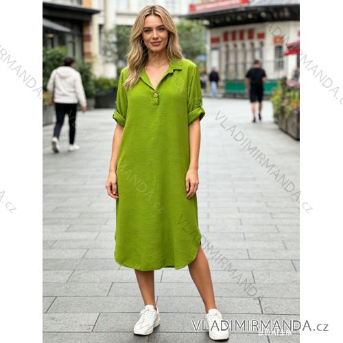 Sommerkleid oval Kurzarm Damen Übergröße (50/52/54 Einheitsgröße) ITALIAN FASHION IM425011