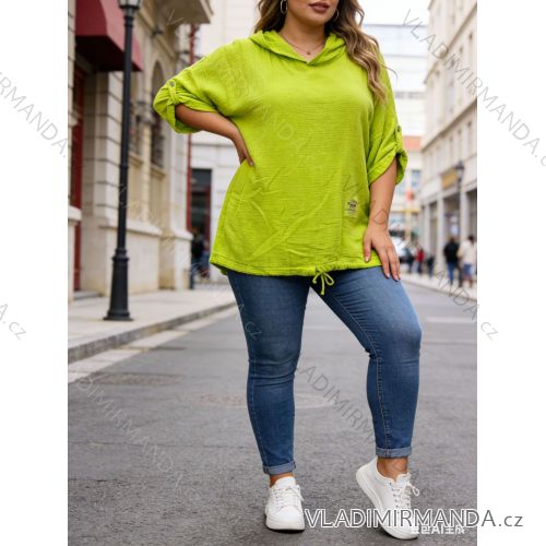 Sommerkleid oval Kurzarm Damen Übergröße (50/52/54 Einheitsgröße) ITALIAN FASHION IM425011