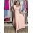 Elegante Hose mit Gürtel für Damen (S/M/L ONE SIZE) ITALIAN FASHION IM425057 S / M / L růžová světlá