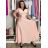 Elegante Hose mit Gürtel für Damen (S/M/L ONE SIZE) ITALIAN FASHION IM425057 S / M / L růžová světlá