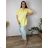 Damen Langarm Hoodie Kleid (S / M ONE SIZE) ITALIAN FASHION IMWA216095 50/52/54 žlutá