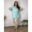 Damen Langarm Hoodie Kleid (S / M ONE SIZE) ITALIAN FASHION IMWA216095 50/52/54 žlutá