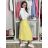 Langes Chiffon-Kurzarmkleid für Damen (S/M ONE SIZE) ITALIAN FASHION IMWGS231048 S / M / L pink
