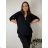 Sommerkleid oval Kurzarm Damen Übergröße (50/52/54 Einheitsgröße) ITALIAN FASHION IM425011
