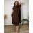 Shirt verlängert 3/4 Langarm Damen (L/XL/2XL ONE SIZE) ITALIAN FASHION IM423025