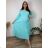 Sommerkleid oval Kurzarm Damen Übergröße (50/52/54 Einheitsgröße) ITALIAN FASHION IM425011  dunkler Smaragd