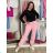 Elegante, lange Jogginghose für Damen (Einheitsgröße S/M/L) ITALIAN FASHION IMD23634