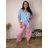 Lange Sommer-Haremshose für Damen (42/44/46 Einheitsgröße) ITALIAN FASHION IM424361  pink