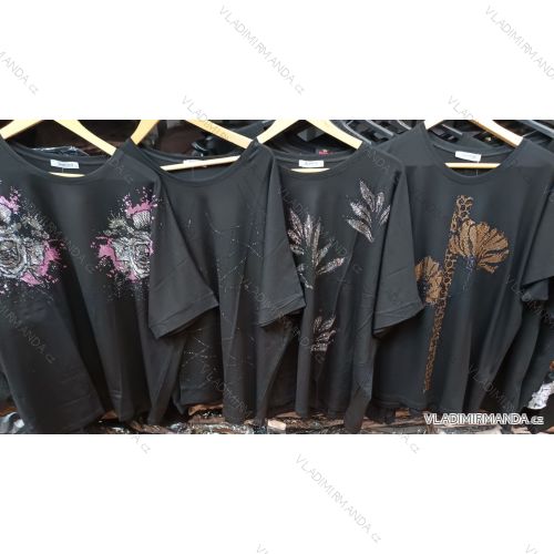 Tunika Kurzarm Damen (Uni L / XXL) TURKISH FASHION TM920035