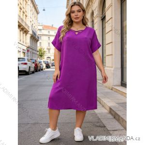 Sommerkleid oval Kurzarm Damen Übergröße (50/52/54 Einheitsgröße) ITALIAN FASHION IM425011