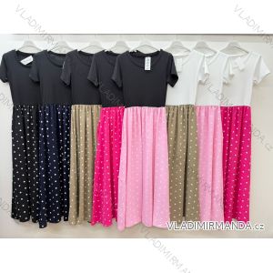 Sommerkleid oval Kurzarm Damen Übergröße (50/52/54 Einheitsgröße) ITALIAN FASHION IM425011