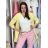 Elegante, lange Jogginghose für Damen (Einheitsgröße S/M/L) ITALIAN FASHION IMD23634 S / M / L růžová světlá