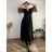 Langes trägerloses Pailletten-Partykleid für Damen (Einheitsgröße S/M) ITALIAN FASHION IMPSH233348 44/46/48 schwarz