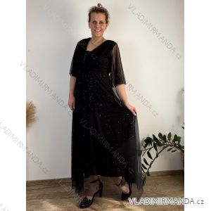 Langes trägerloses Pailletten-Partykleid für Damen (Einheitsgröße S/M) ITALIAN FASHION IMPSH233348