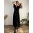 Langes trägerloses Pailletten-Partykleid für Damen (Einheitsgröße S/M) ITALIAN FASHION IMPSH233348 44/46/48 schwarz