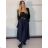 Damen-Langrock mit Gürtel MARIA (Einheitsgröße S/M/L) ITALIENISCHE MODE IMPLU26G03392