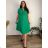 Šaty košilové oversize krátký rukáv dámské (M/L//XL ONE SIZE) ITALSKÁ MÓDA IM422525 L/XL weiß
