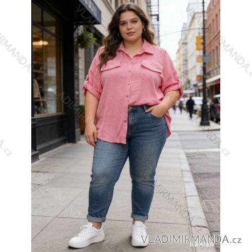 Sommerkleid oval Kurzarm Damen Übergröße (50/52/54 Einheitsgröße) ITALIAN FASHION IM425011