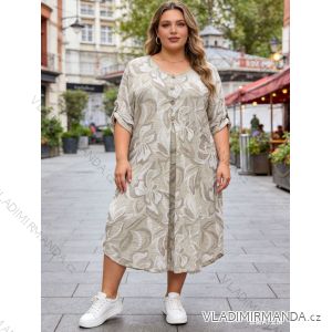 Sommerkleid oval Kurzarm Damen Übergröße (50/52/54 Einheitsgröße) ITALIAN FASHION IM425011