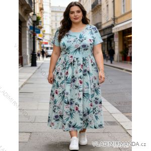 Sommerkleid oval Kurzarm Damen Übergröße (50/52/54 Einheitsgröße) ITALIAN FASHION IM425011