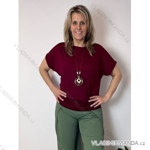 Sommerkleid oval Kurzarm Damen Übergröße (50/52/54 Einheitsgröße) ITALIAN FASHION IM425011