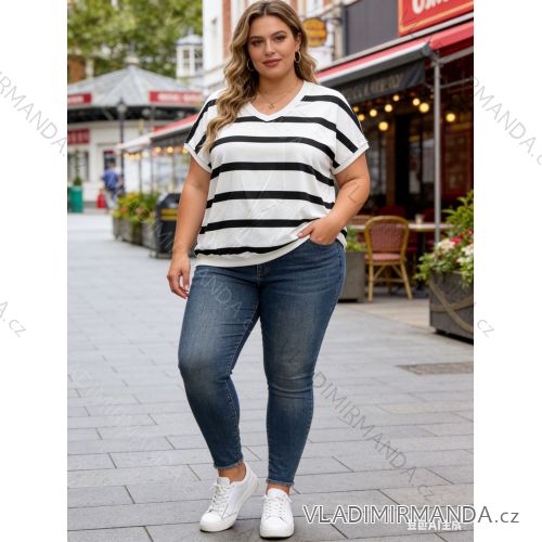 Sommerkleid oval Kurzarm Damen Übergröße (50/52/54 Einheitsgröße) ITALIAN FASHION IM425011