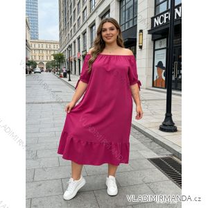 Sommerkleid oval Kurzarm Damen Übergröße (50/52/54 Einheitsgröße) ITALIAN FASHION IM425011