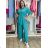 Kleid mit Knöpfen und geknöpften Damen (uni s-m) ITALIAN FASHION IM2203948 M/L/XL leichte Minze