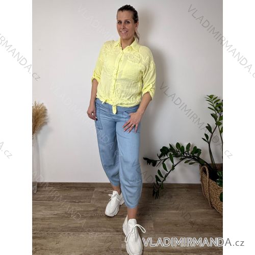 Übergroßer gestrickter Langarmpullover für Damen (S/M EINHEITSGRÖSSE) ITALIAN FASHION IMSN2416125