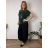 Sommerkleid oval Kurzarm Damen Übergröße (50/52/54 Einheitsgröße) ITALIAN FASHION IM425011 S / M / L schwarz
