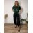 Sommerkleid oval Kurzarm Damen Übergröße (50/52/54 Einheitsgröße) ITALIAN FASHION IM425011 S / M / L schwarz